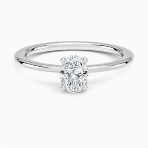 0.61 Karat F Renk Oval Kesim Pırlanta Tektaş Zarif Model