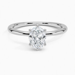 0.70 Karat Oval Pırlanta Tektaş Yüzük İnce Solitaire Zarif Tasarım