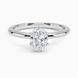 Oval Pırlanta Tektaş | Gizli Halo Özel Tasarım Ekstra Işıltı