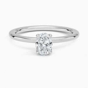 Oval Pırlanta Tektaş 0.45 Karat Lotus Tırnak En Zarif Model