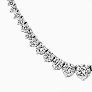 20 karat suzme boy pirlanta suyolu kolye modelinin tas dizilimi detay gorunumu