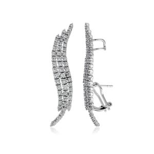 kulak boyunca uzanan ear climber pirlanta tasli kupe modeli