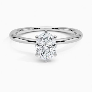 oval kesim 0.75 karat tektaş pırlanta yüzük 6 tırnaklı klasik model