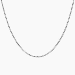 3 karat pirlanta tasli ince form suyolu gerdanlik modelinin on gorunusu